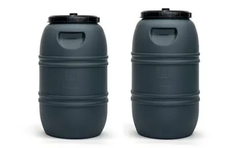 Bidones ECO negros de boca abierta para productos sólidos